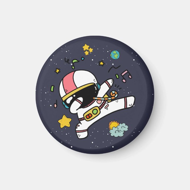 Astronaut Space Cartoon  Magnet (Front)