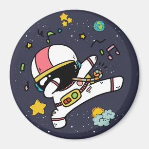 Astronaut Space Cartoon  Magnet