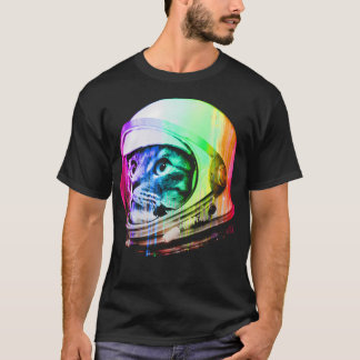 Astronaut Space Cat (Digital Rainbow Version) T-Shirt