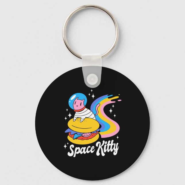 Astronaut Space Cat Key Ring (Front)