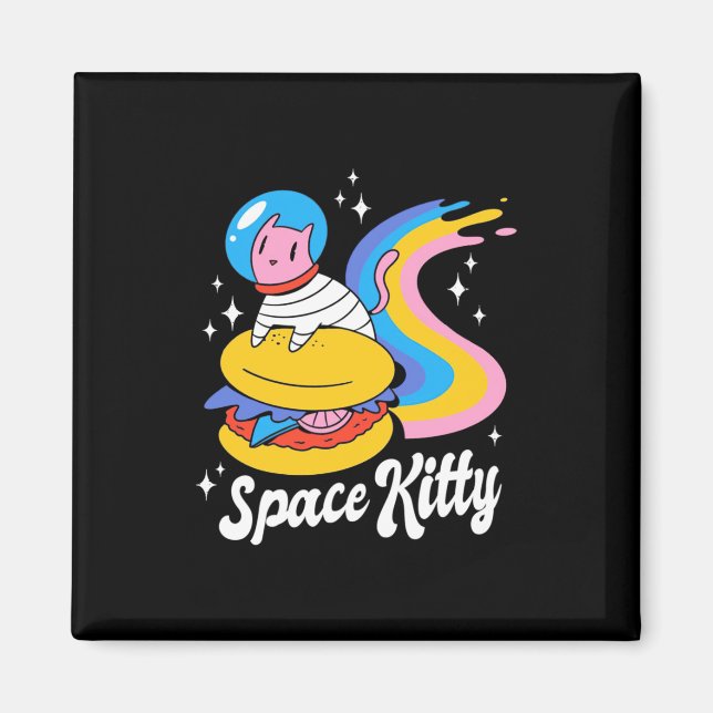 Astronaut Space Cat Magnet (Front)