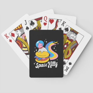 Astronaut Space Cat Playing Cards