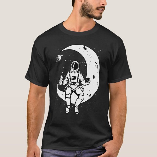 Astronaut Space Exploration Rockets Science T-Shirt (Front)