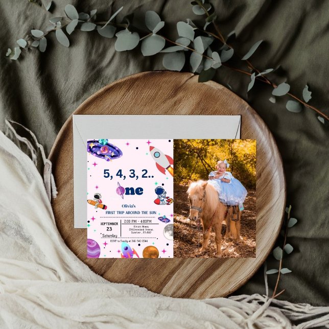 Astronaut Space first trip around the sun birthday Invitation (Creator Uploaded)