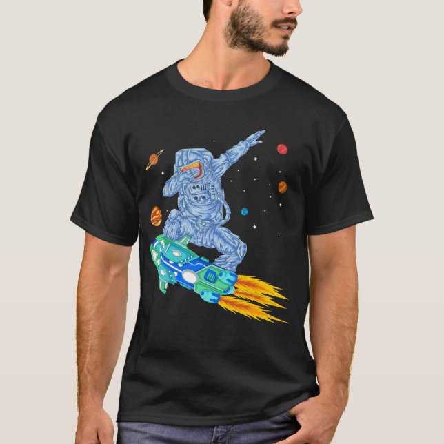 Astronaut space hoverboard T-Shirt (Front)