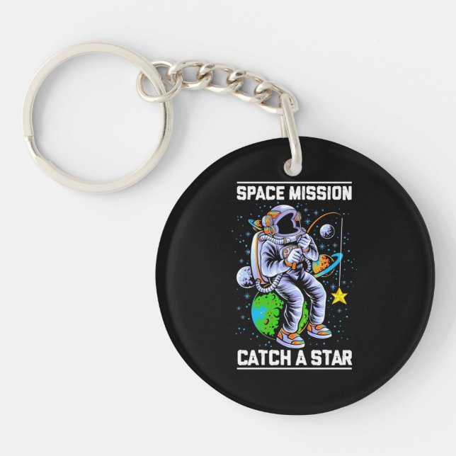 Astronaut Space Mission Catch A Star Key Ring (Front)