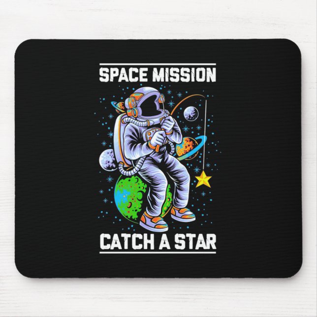 Astronaut Space Mission Catch A Star Mouse Pad (Front)