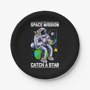Astronaut Space Mission Catch A Star Paper Plate
