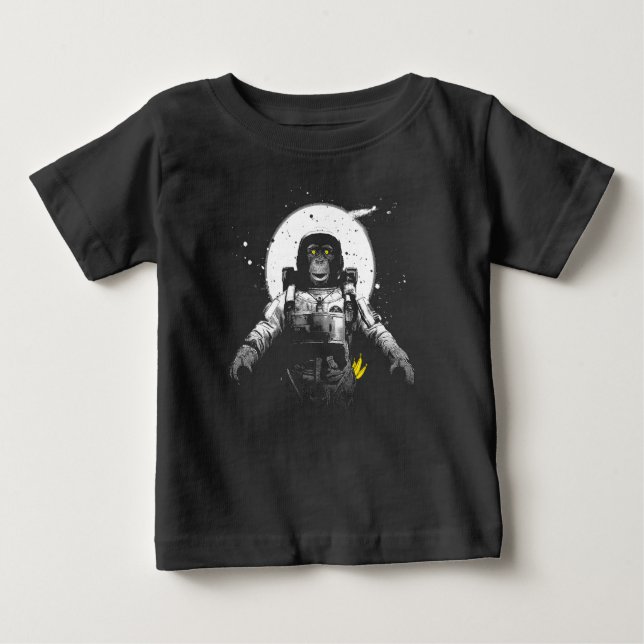 Astronaut Space Monkey Its Bananas Funny Baby T-Shirt (Front)