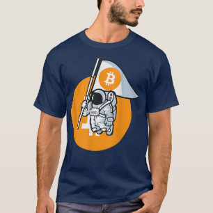 Astronaut Space Moon Bitcoin Cryptocurrency Money T-Shirt