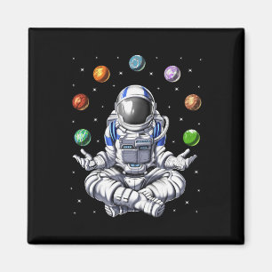 Astronaut Space Planets Meditation Yoga Spiritual Magnet