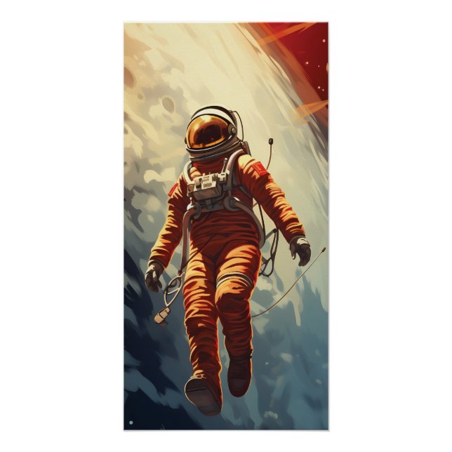 Astronaut Space Travel Poster (Front)