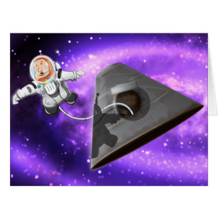 Astronaut Space Walk outside capsule