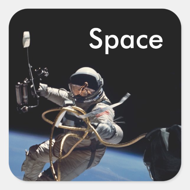 Astronaut Space Walk Square Sticker (Front)