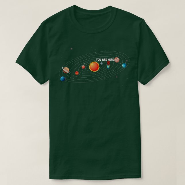 Astronaut Space You Are Here T-Shirt (Design Front)