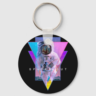 Astronaut Spaced Out Aesthetic Vaporwave Outer Spa Key Ring