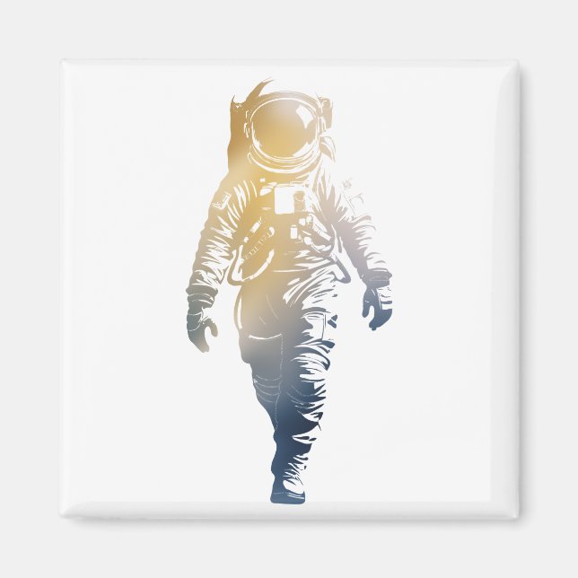 Astronaut Spaceman Discovery Challenge Silhouette  Magnet (Front)