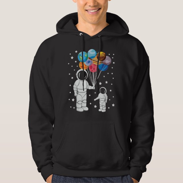 Astronaut Spaceman Funny Space Dwarf Solar System  Hoodie (Front)