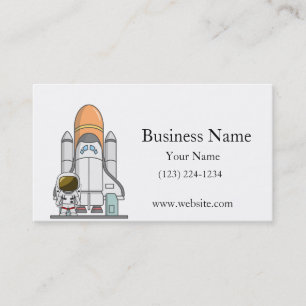 Astronaut & Spaceship Business Card