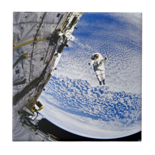 Astronaut Spacewalk Ceramic Tile