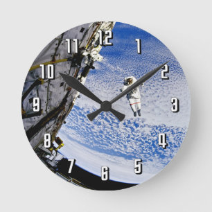 Astronaut Spacewalk Round Clock