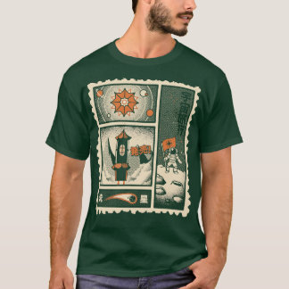 Astronaut Stamp Japanese Classic by Tobe Fonseca T-Shirt
