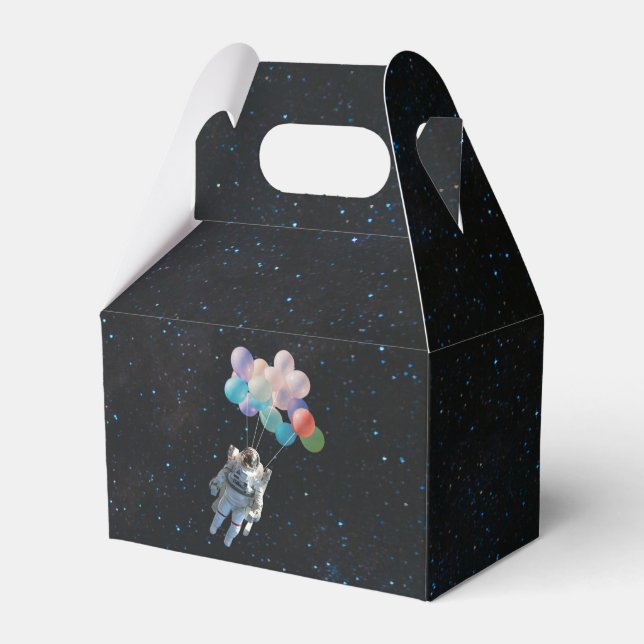 Astronaut Stars & Space Colourful Balloons Favour Box (Front Side)