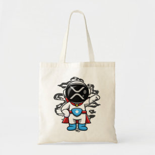 Astronaut Super Hero Ripple XRP Crypto Coin HODL Tote Bag