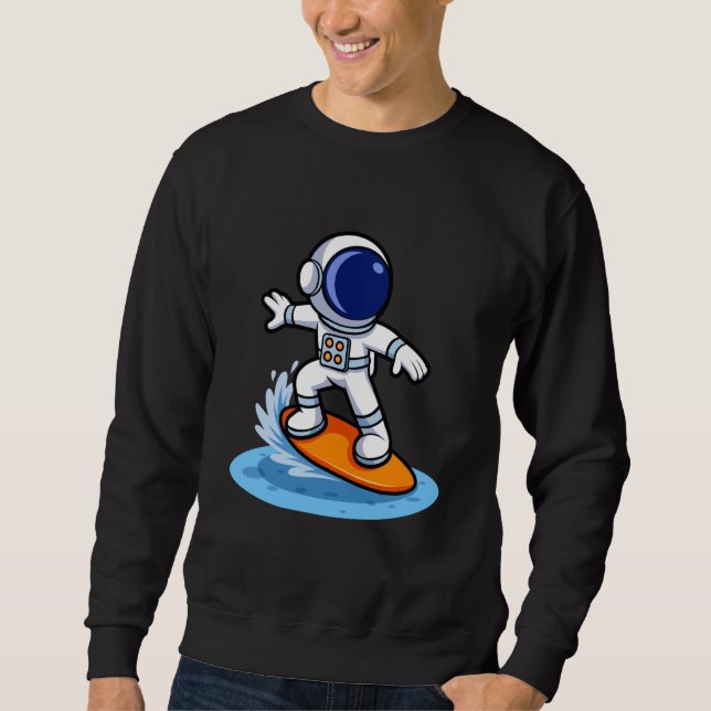 Astronaut Surfing Adventure Sweatshirt (Front)