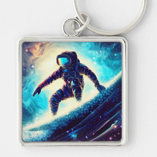 ASTRONAUT SURFING THE MILKY WAY KEY RING