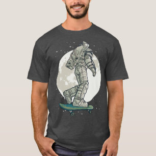 Astronaut surfs day, skates in space Universe surf T-Shirt