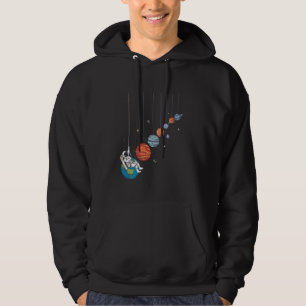 Astronaut Swing Planets Astronomy Astrology STEM O Hoodie