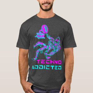 Astronaut Techno Addict DJ Rave Trance Raver EDM M T-Shirt