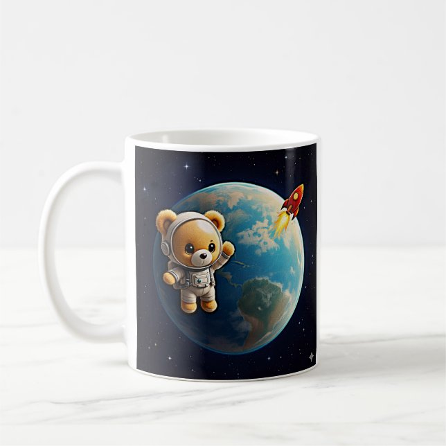 Astronaut Teddy Coffee Mug (Left)
