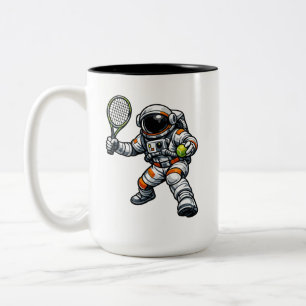 Astronaut Tennis Two-Tone Coffee Mug