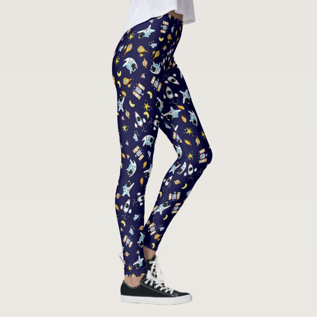 Astronaut theme in space leggings (Right)