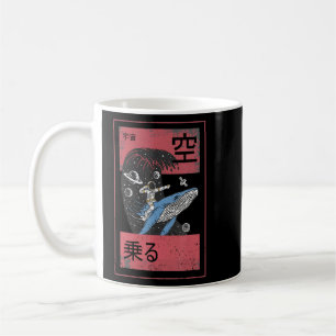 Astronaut Theme Space Man On A Whale  Coffee Mug