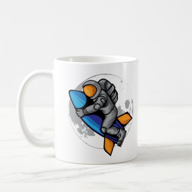 Astronaut To The Moon Coffee Mug (Left)