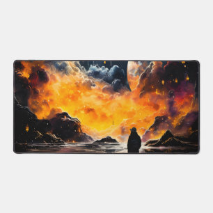 Astronaut Traveller Cosmic Horizon Journey Desk Mat