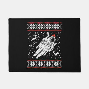 Astronaut Ugly Christmas Sweater Xmas Space Lover Doormat