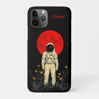 Astronaut Under the Red Moon iPhone 11 Pro Case