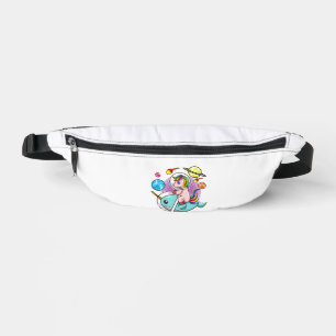 Astronaut Unicorn Riding Narwhal Space Universe Bum Bags