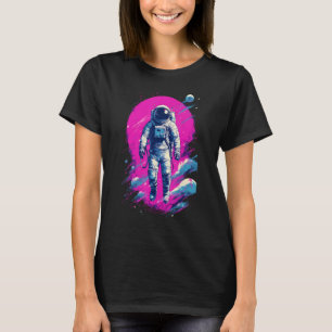 Astronaut Vaporwave Aesthetic Retro Glitch Spacema T-Shirt