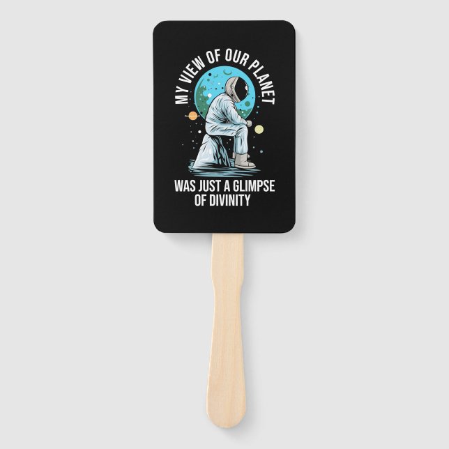 Astronaut View Of Our Planet Hand Fan (Front)