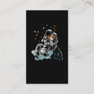 Astronaut Violin Player String Instrument Musician Business Card