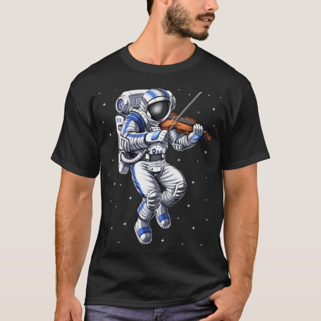 Astronaut Violin Player T-Shirt (Front)