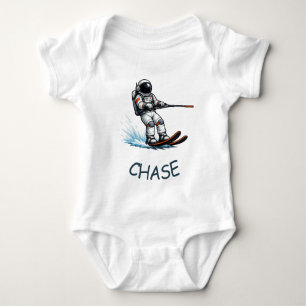 Astronaut Water Skiing Baby Bodysuit