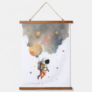 Astronaut watercolour hanging tapestry