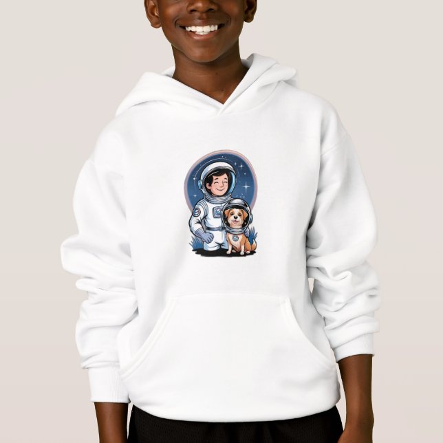 Astronaut with a pet (like a dog in a space helmet (Front)