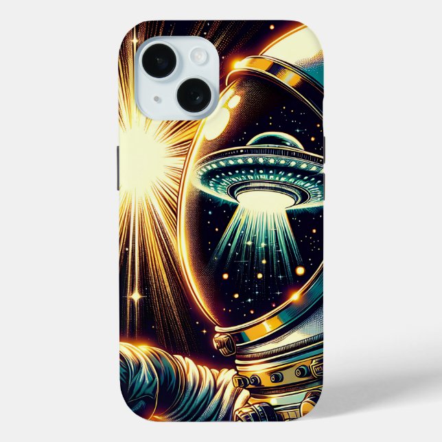 Astronaut with a Reflection of a UFO  Case-Mate iPhone Case (Back)